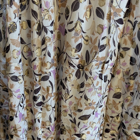 NWT Ann Taylor Cream and Purple Floral Blouse - Picture 9 of 11